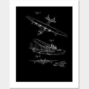 Airplane Vintage Patent Drawing Posters and Art